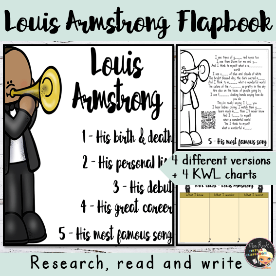 Flapbook Louis Armstrong - Mrs Recht's Classroom