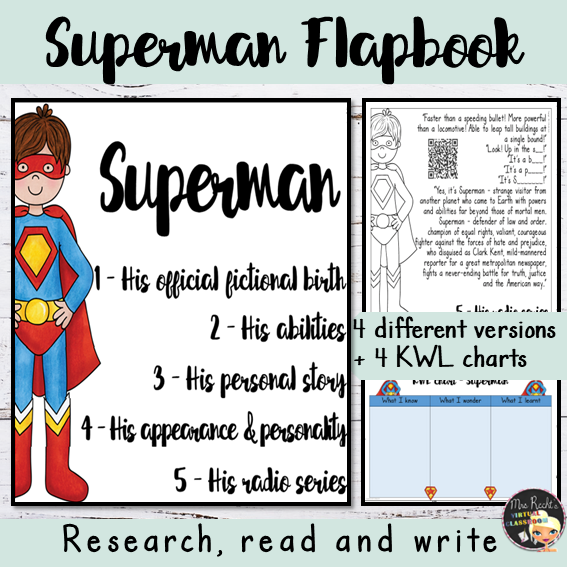 Flapbook Superman - Mrs Recht's Classroom